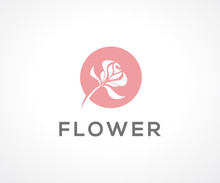 Feminine Of Flower Logo Design Concept, Beauty Logo Template