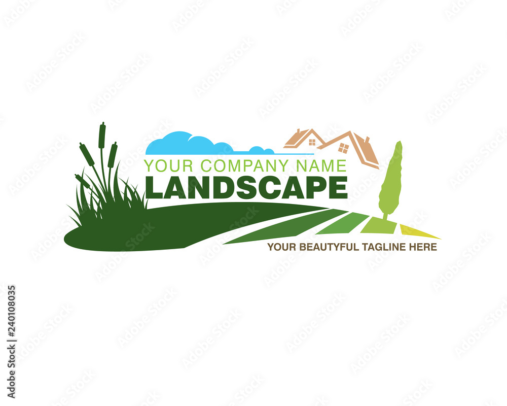 landscape logo 5 Stock Vector | Adobe Stock, image size:1000x800