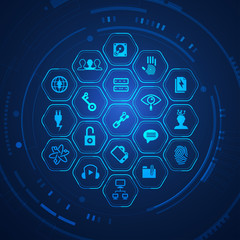 Wall Mural - concept of mobile technology application, vector of digital gadget icon set