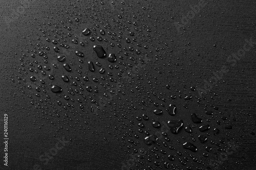Fotografía Water droplets on black background - Image texture