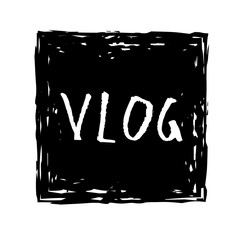 Wall Mural - Vlog lettering for social media network.