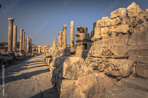 Fotografie, Obraz Jerash - September 29, 2018: Ancient Roman ruins of Jerash, Jordan
