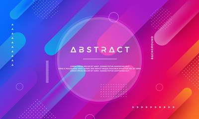 Wall Mural - Abstract dynamic color background design. Modern Trendy futuristic gradient shapes. Blue, pink background. EPS10 design element