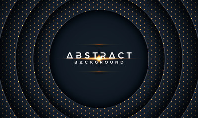 Wall Mural - dark circle paper cut background. abstract modern 3d texture vector background. 3d backdrop eps10 ve
