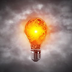 Concept of lightbulb as symbol of new idea.