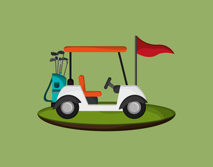 Sticker - golfing related icons image