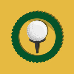 Sticker - golfing related icons image