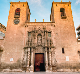 Wall Mural - Main entrance of Santa Maria basilica in Alicante, Spain.