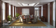 © vadim_fl - conference room, meeting room, interior visualization, 3D illustration