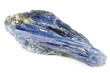 blue kyanite with quartz from Cepelinha, Brazil isolated on white background