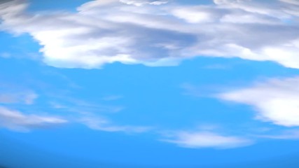 Wall Mural - Clouds over a rotating planet. Animated sky view from outside. 
