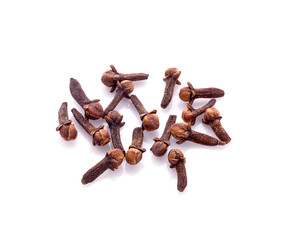 Wall Mural - dry cloves on white background