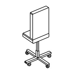 Sticker - office chair isolated icon