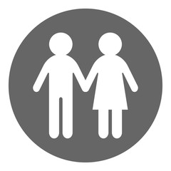 Canvas Print - Heterosexual couple icon. Vector.