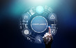 © WrightStudio - Compliance concept with icons and text. Regulations, law, standards, requirements, audit diagram on virtual screen.