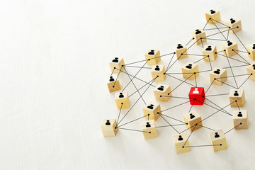 abstract photo of connectivity concept, linking entities, hierarchy and hr.