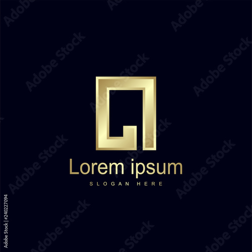 Fotografía Initial Letter CI Logo Template Vector Design