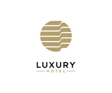 Luxury Line Concept Logo Design,Hotel Logo Template