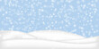 Christmas landscape with falling snowflakes. Snow background. Realistic snowdrift isolated. Vector illustration.