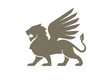 creative lion wing logo vector illustration, Winged Lion ancient emblems elements