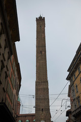 Wall Mural - Bologna, Italy - December 18, 2018 : View of Asinelli tower