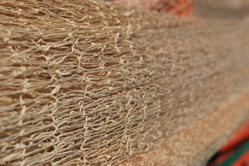 Nylon net texture. Fishnet macro background.