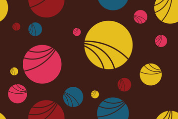 Wall Mural - seamless abstract background made with colorful circle shapes. modern, cheerful vector art.