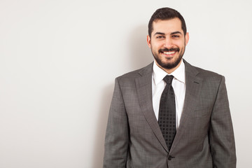 businessman  at office with suit and tie