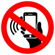 No Phone Using Vector Sign