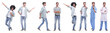 © ASDF - panoramic collage of young people leading a healthy lifestyle