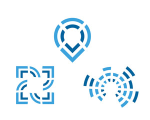 abstract pin location wireless signal