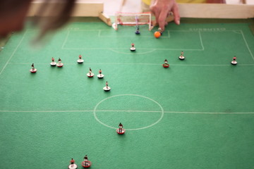 Subbuteo calcio da tavolo partita a calcio tra squadre