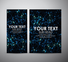 Wall Mural - brochure business design. abstract blue modern circle background.