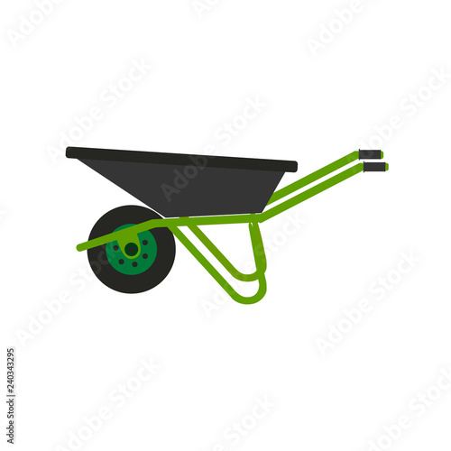Cuadros en Lienzo Wheelbarrow icon. Vector illustration. Concept of gardening