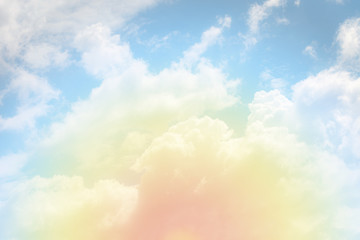 Wall Mural - sun and cloud background with a pastel colored