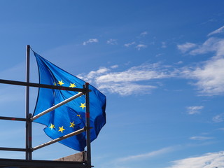 European union flag fluttering in the wind
