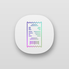 Wall Mural - Cash receipt app icon