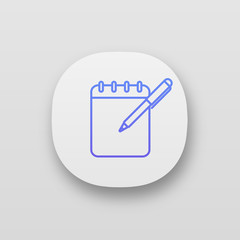 Sticker - Notepad with pen app icon