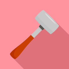 Poster - Sledge hammer icon. Flat illustration of sledge hammer vector icon for web design