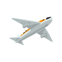 Poster - Airplane, flying aircraft vector Illustration on a white background