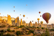 © genetik174 - balloons on a background of mountains and dawn in Cappadocia