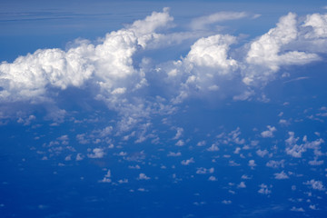 beautiful clouds over the ocean. spectacular nature background.