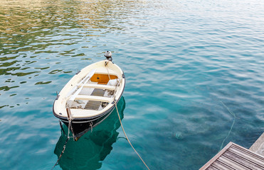 Wall Mural - Small fishing Boats at the sea coast