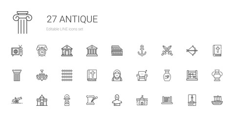 Canvas Print - antique icons set