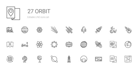 Wall Mural - orbit icons set