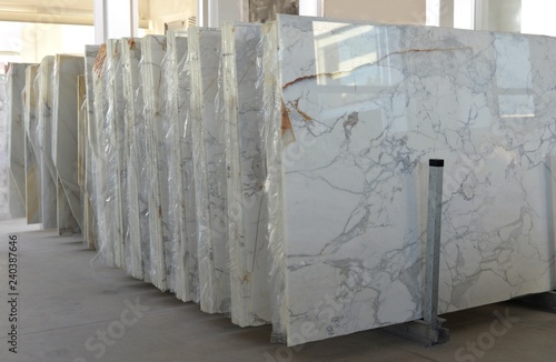 stack of marble slab - marble industry factory