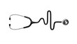 © wabeno - Stethoscope in the shape of a Heart Beat on a EKG