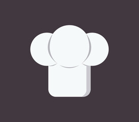 Sticker - chef hat icon on white background