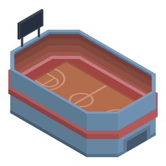 basketball stadium icon. isometric of basketball stadium vector icon for web design isolated on whit
