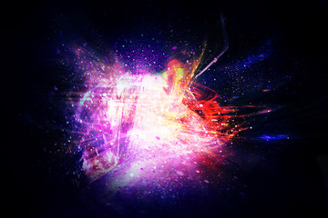 Wall Mural - space bright fantasy abstract background